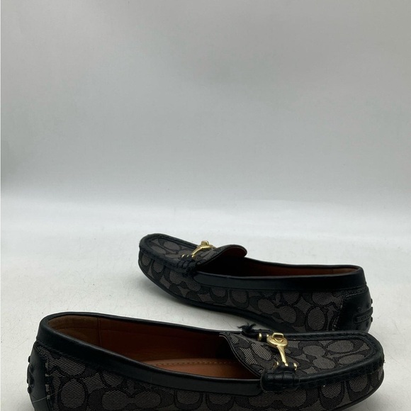 Coach Black Quilted Flats with Gold Accent - Picture 8 of 8